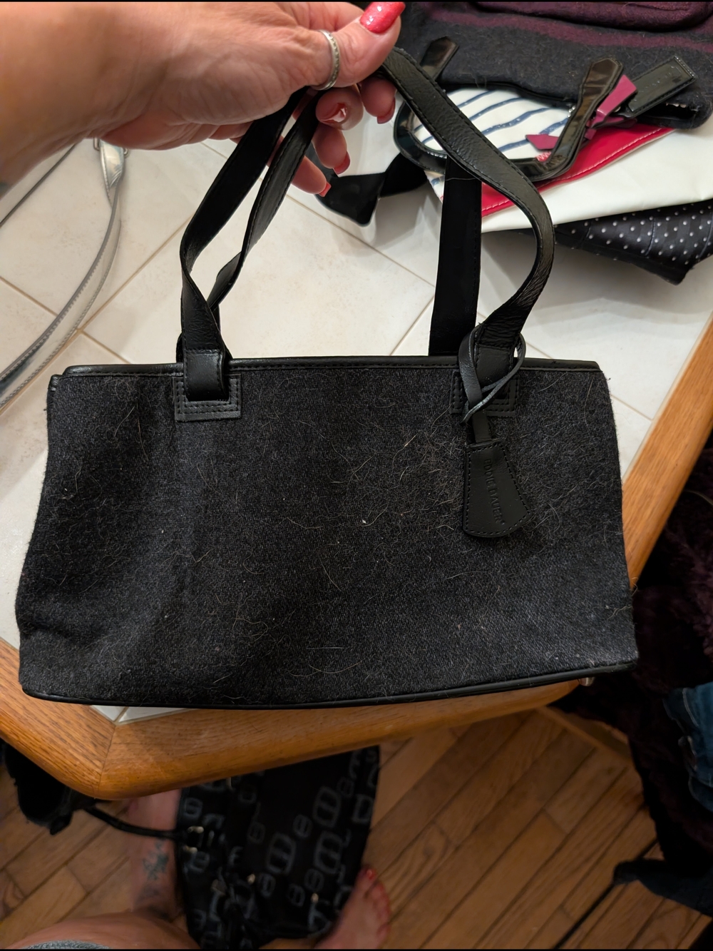 Eddie Bauer Black Shoulder Tote